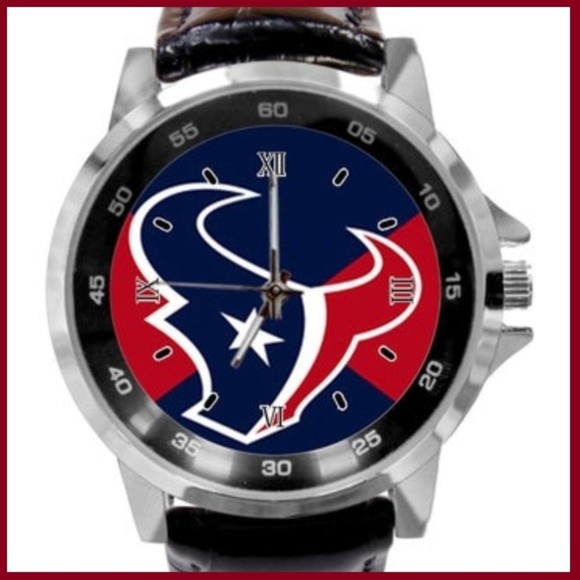 Other - Houston Texans Leather Band Quartz Watch